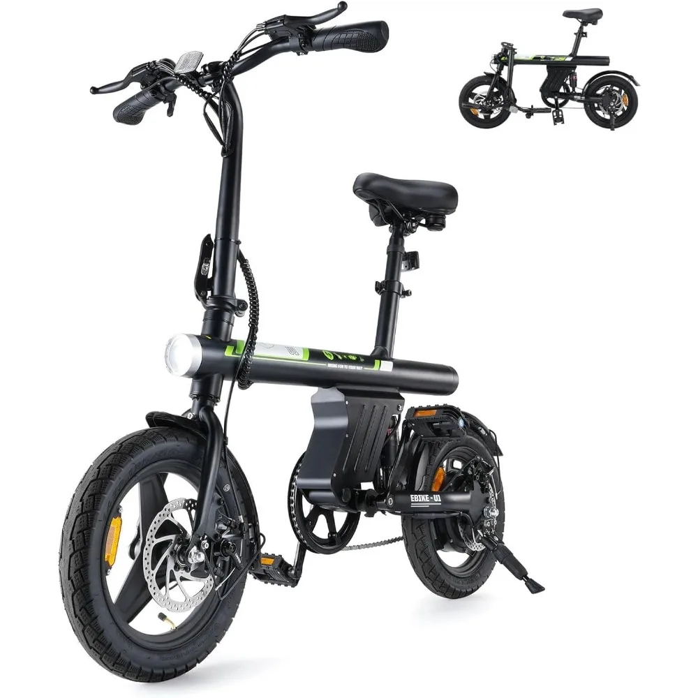 

U1 Electric Bike for Adults 750W Peak Motor,20 mph Folding Ebike,14" Adults Electric Bicycles,280.8Wh Battery,25 Miles PAS Range