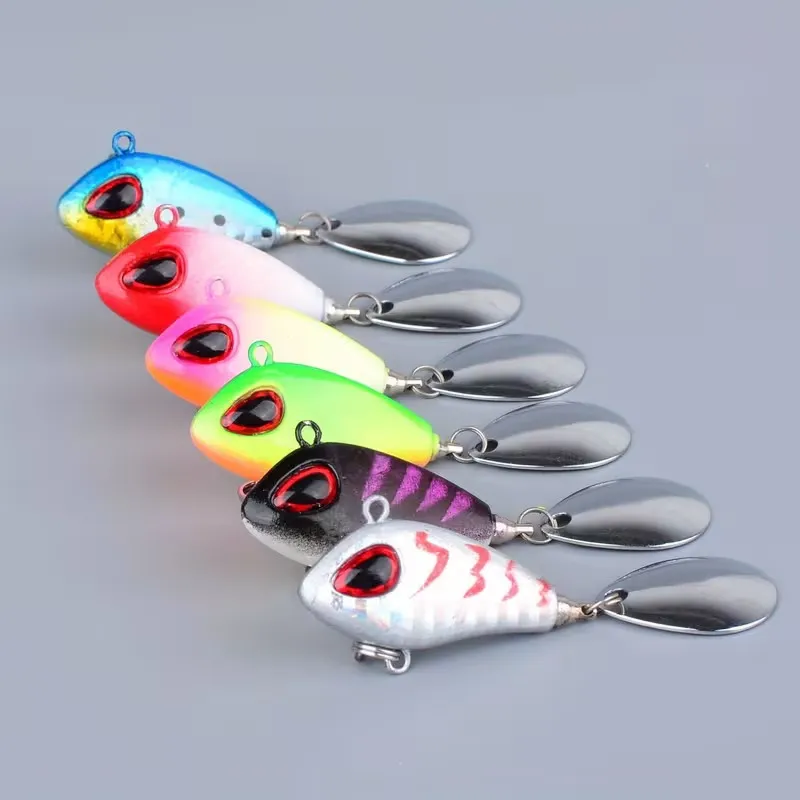 5/6pcs Mini VIB With Spoon Fishing Lures 6g 10g 17g 25g 2cm Lure Fishing Tackle Pin Crankbait Vibration Spinner Sinking Bait