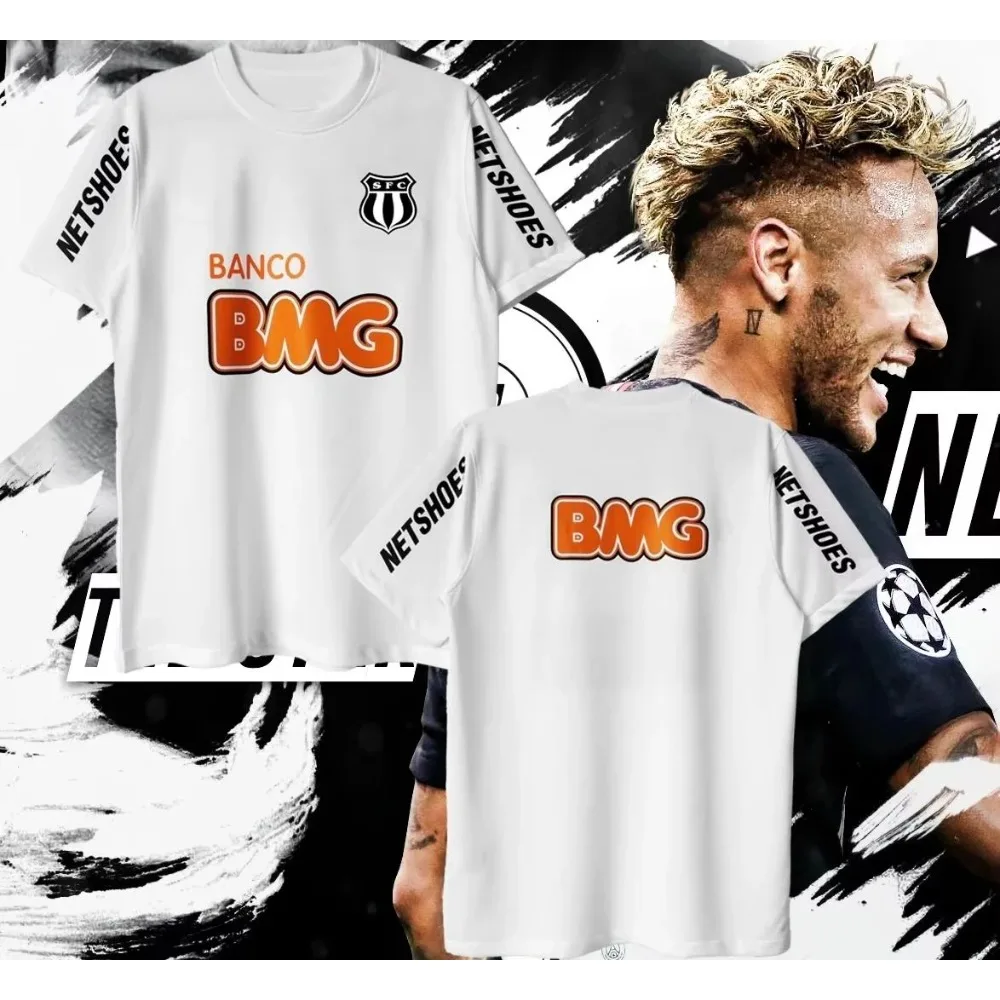 NEYmAR Retro Fußballtrikot Mode T-Shirt Herren 11 Nummer Spieler Aufdruck Schwarz Kurzarm Casual Fan Streetwear Tee 2026 Neu – Detail 3