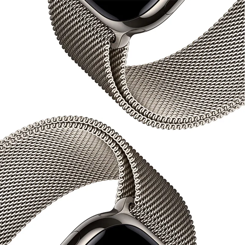 Correa milanesa para apple Watch band 49mm 46mm 45mm 44mm 41mm 40mm pulsera magnética con bucle de Metal serie iwatch 10 9 7 8 SE Ultra 2