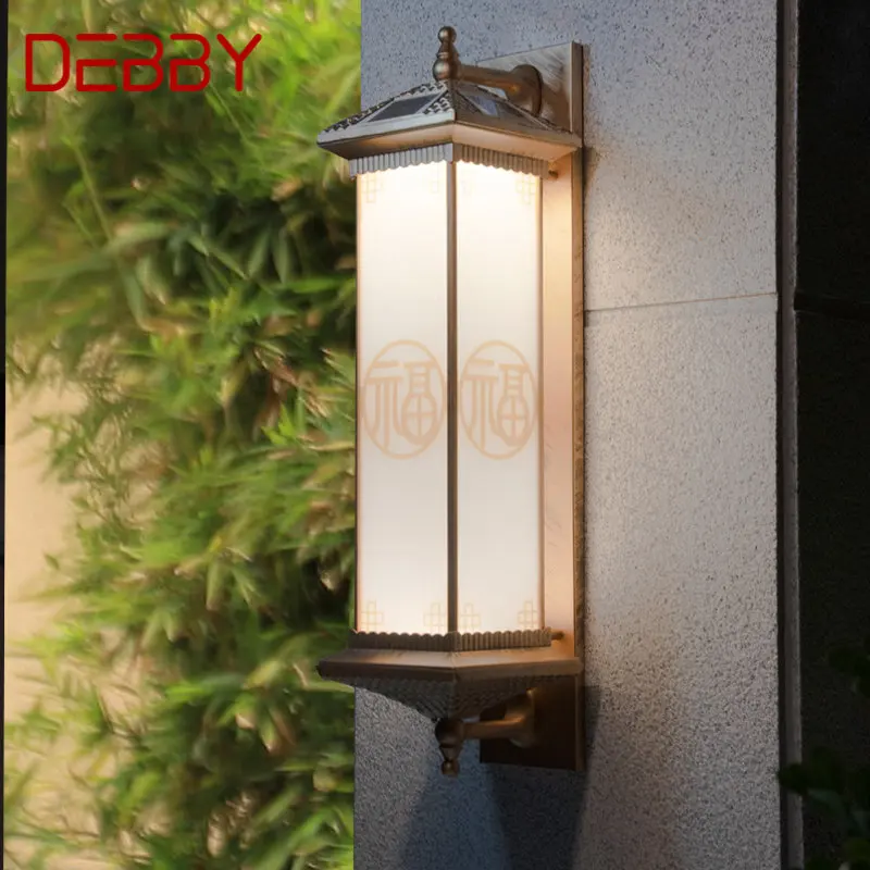 

DEBBY Solar Outdoor Wall Lamp Creativity Bronze Sconce Lights LED Waterproof IP65 for Home Villa Balcony Courtyard