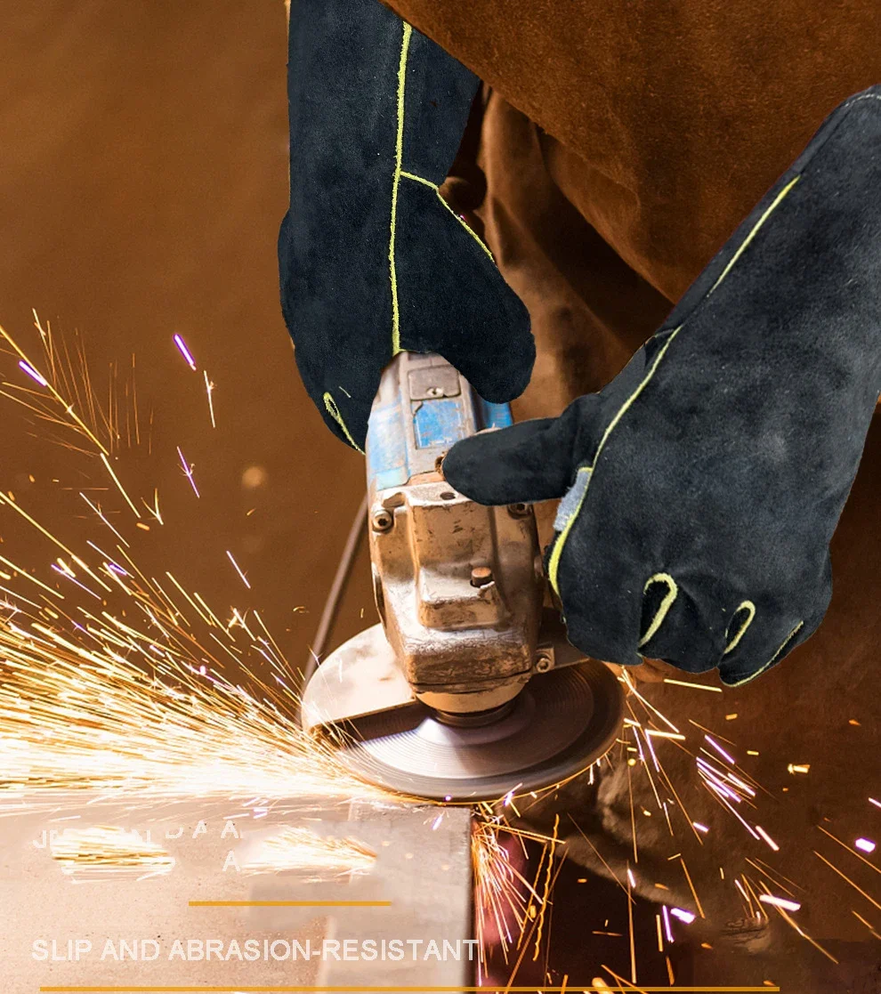 Yanmaz Tig/Mig kaynakçı kaynak eldivenleri, ısıya dayanıklı fırın eldivenler, ısı yalıtımı barbekü eldivenleri guantes para trabajo hombre
