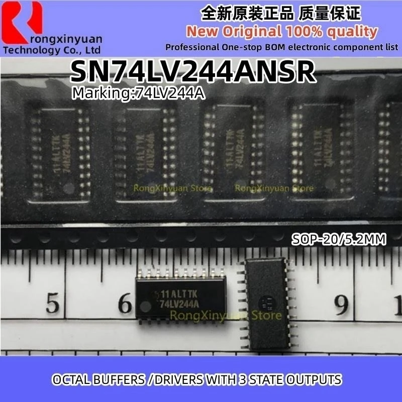 الأصلي SN74LV245ANSR ، 74LV245A ، SN74LV245A ، SN74LV244ANSR ، 74LV244A ، SN74LV244A ، SOP 20 ، 5.2 مللي متر ، جديد ، 10 قطعة