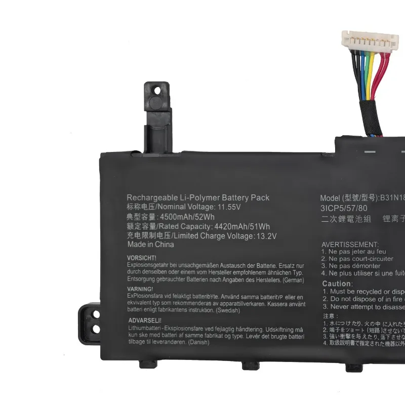 High Capacity 11.55V 52Wh 4500mAh Laptop Battery B31N1842 For ASUS VivoBook 15 F513EA S513EA S531F K513E KM513UA M513IA S533UA