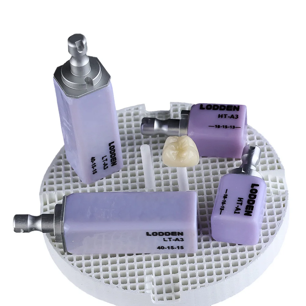 LODDEN C14 Dental Lithium Disilicate LT/MT/MO/HT 5PCS/Box Glass Ceramic Cubes Blocks for CAD CAM Sirona Cerec Milling System