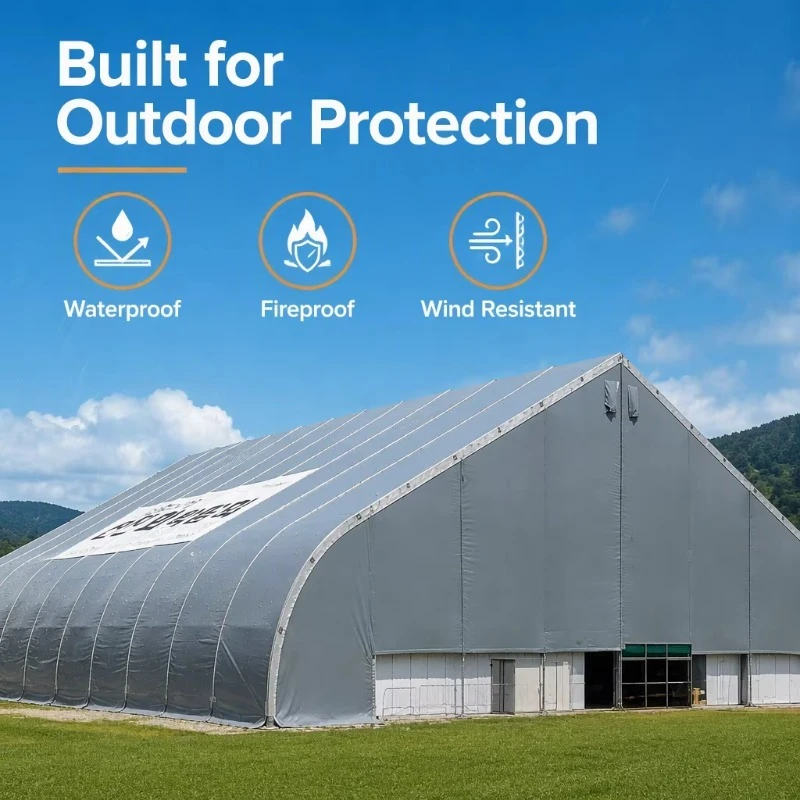 Custom Size PVC Peach Shape Arch Aluminum Tent Outdoor Canopy For Sports Events Basketball Court Cover Party Activities