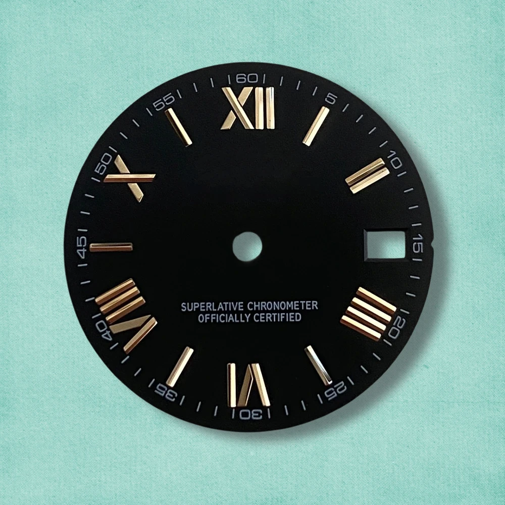 S شعار الأرقام الرومانية 28.5 مللي متر NH35 الطلب مناسبة لحركة NH35/NH36 ملحقات NH35 عالية الجودة ﻿ مشاهدة تعديل