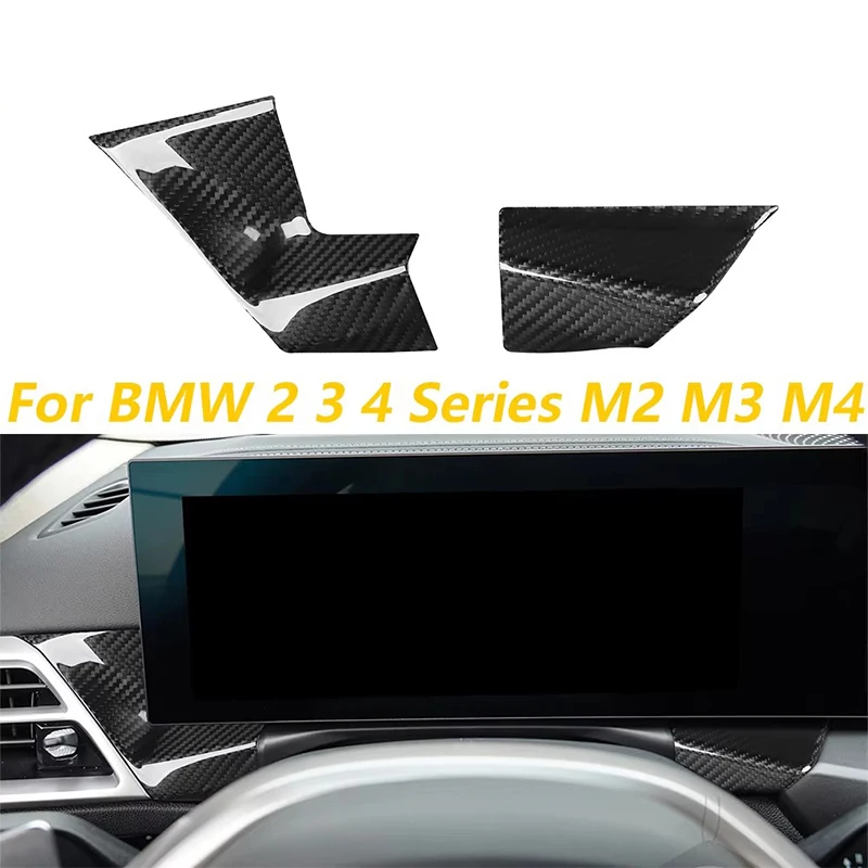 For BMW 2 3 4 Series G42 G20 G21 G22 G23 G26 M3 M4 G80 G82 M2 G87 Facelift Carbon Fiber Center Display Screen Side Panel Cover