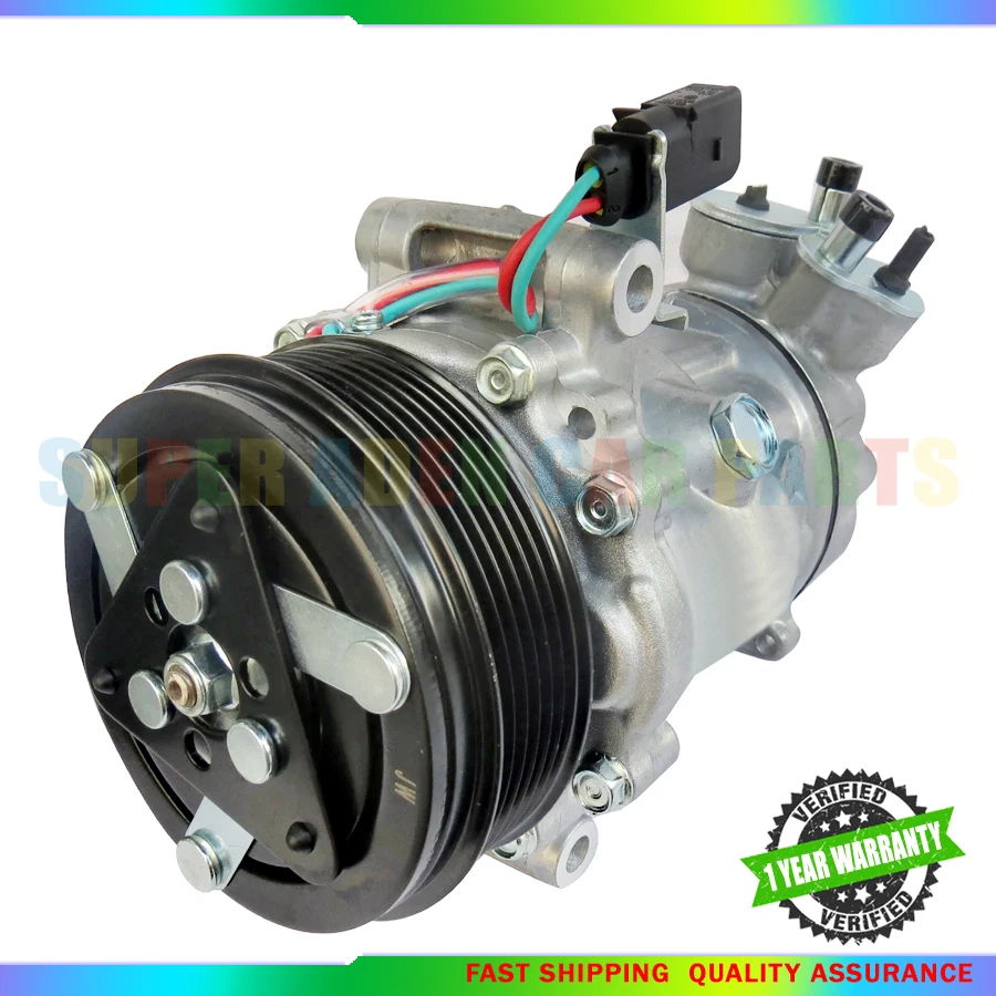 Auto A/c Ac Compressor For AUDI SKODA VOLKSWAGEN Sanden SD6V12 6RF820803C 6R0820803B 5U0820803F 0053612353 0282909253 6PK 110mm