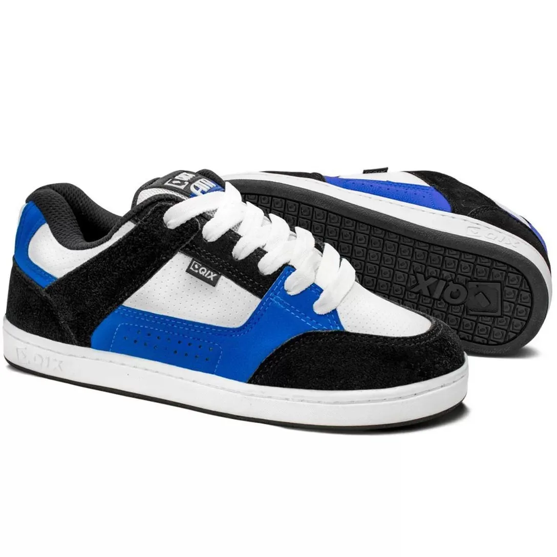 Qix Am Retro Shoes Black/White/Blue Skateboard