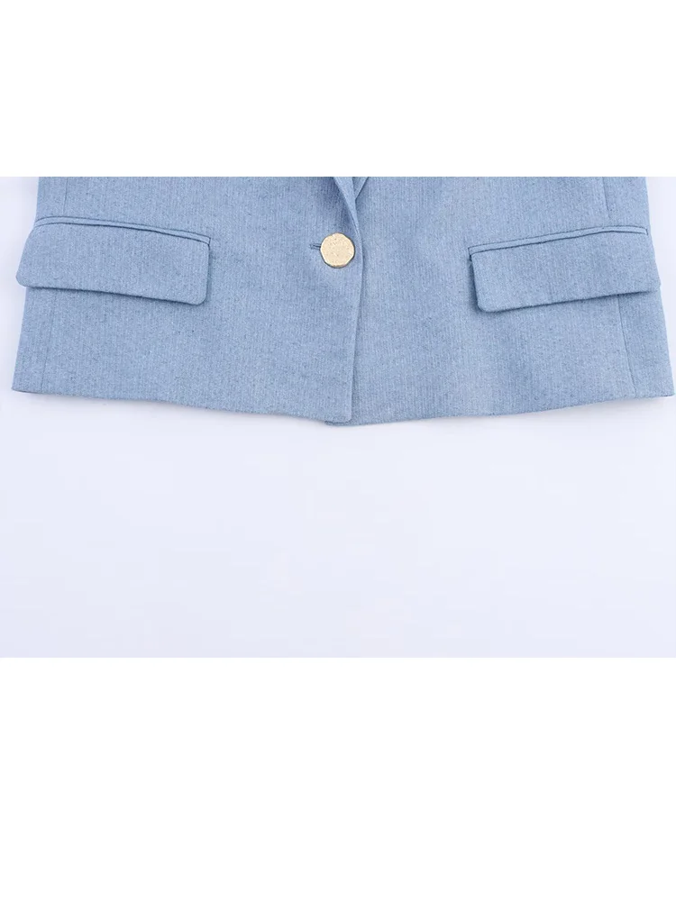 HH Women Chic Turndown Collar One Button Short Sleeve Top+Autumn Pockets Solid Zipper Pleated Straight Pants 2-Piece Set