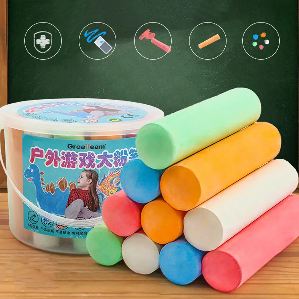 

20Pcs Dust-Free Chalks Bright Color Lightweight Non-Toxic Portable Chalkboard Chalk Teaching Supplies Dust-Free Chalk