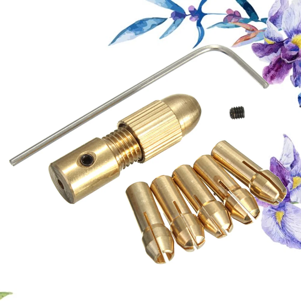 Латунные цанги, набор вращающихся инструментов, набор зажимов для сверл, несколько размеров, зажим для микросверл, совместимый с оборудованием, хобби, дом