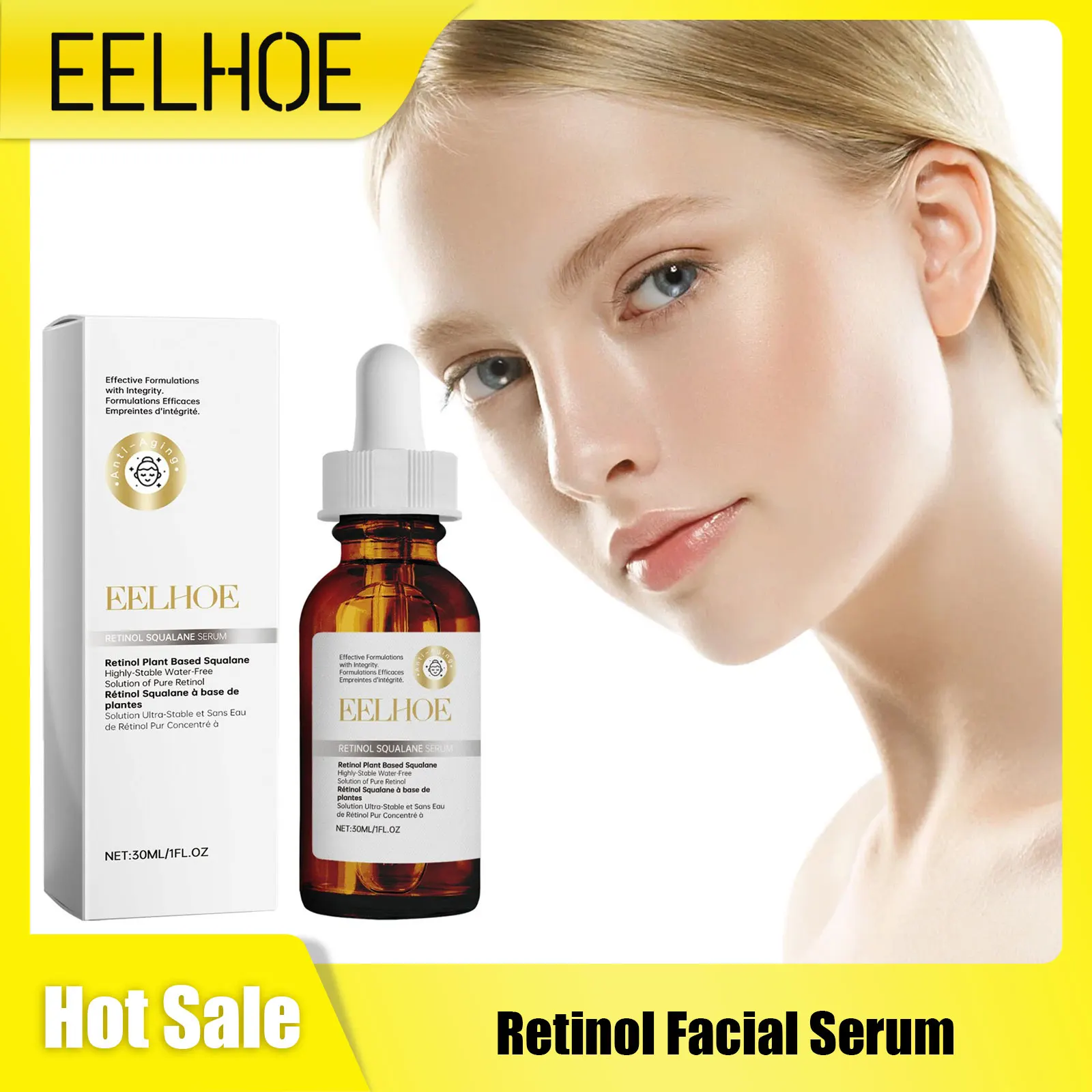 

Retinol Facial Serum Nourish Facial Contour Fade Fine L-ines Firming Tighten Skin Rejuvenation Restore Skin Elasticity Skincare