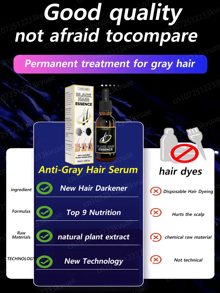 Anti-grey hair essence, restore natural hair color and restore healthy hair