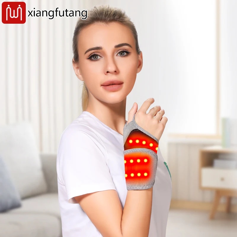 

Red Light Therapy Wrist Massager-3-Gear Heat & Vibration,Relieves Joint Pain,Tendonitis,For Fitness Fans & Office Workers