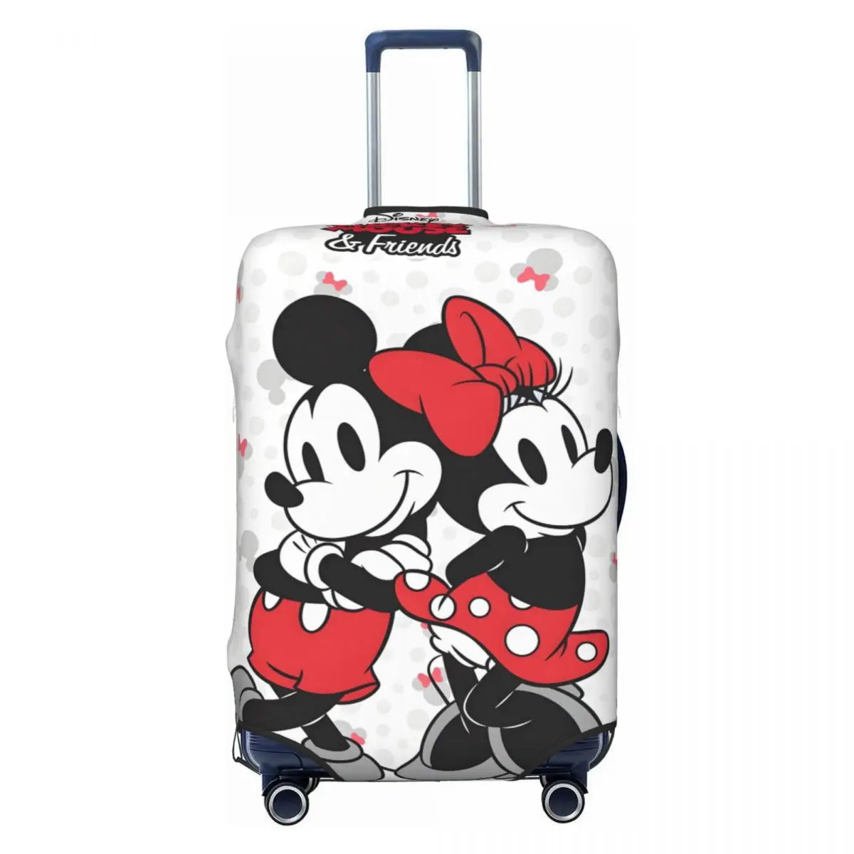 

Custom Minine Mouse Travel Luggage Cover Washable Fashion Cartoon Heart Print Animation Suitcase Cover Protector Fit 18-32 Inch