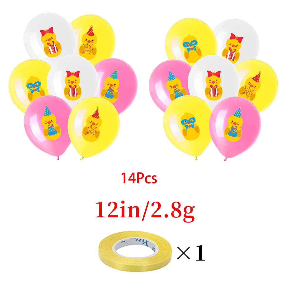 Niedliches Schwimmende-Enten-Thema Happy Birthday Banner, Kuchendekoration, Ballon-Wirbel zum Aufhängen für Kinder-Sommergeburtstag und Babyparty-Dekoration – Detail 9