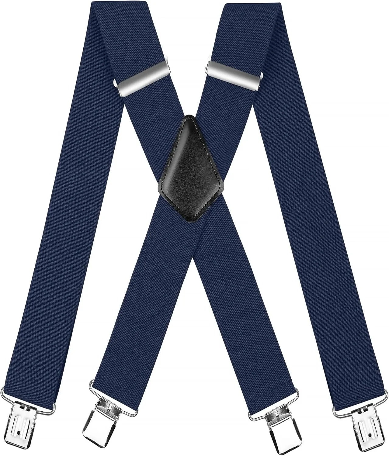 Hosenträger für Herren, Hosenträger mit starken 5,1 cm breiten, 4 Clips, robust, für Herren, hochelastisch, verstellbare Hosenträger im X-Stil – Detail 25