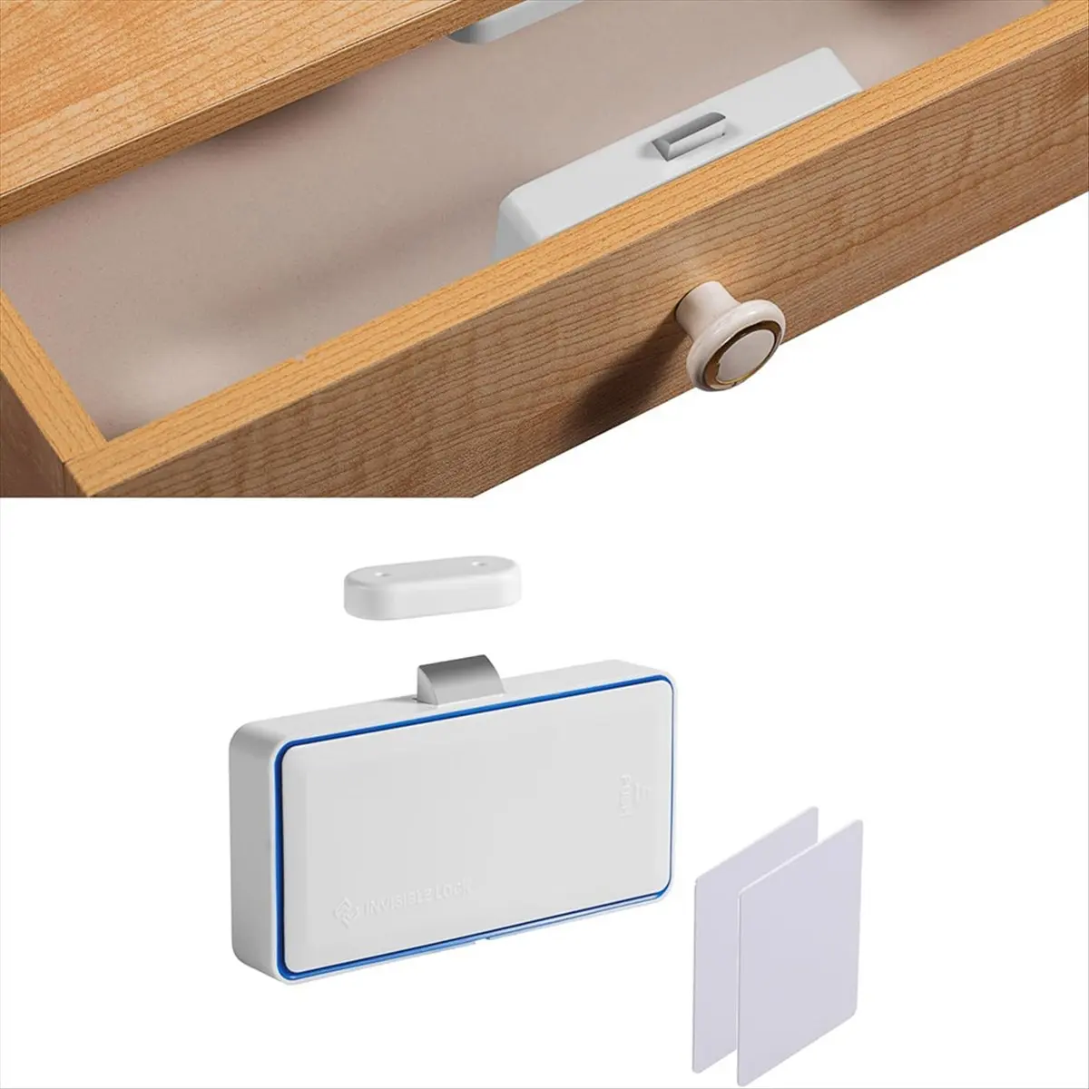 ✼Hidden Cabinet Lock, Smart NFC RFID Electronic DIY Child Safety Proofing Lock for Cabinet Drawer Locker Cupboard