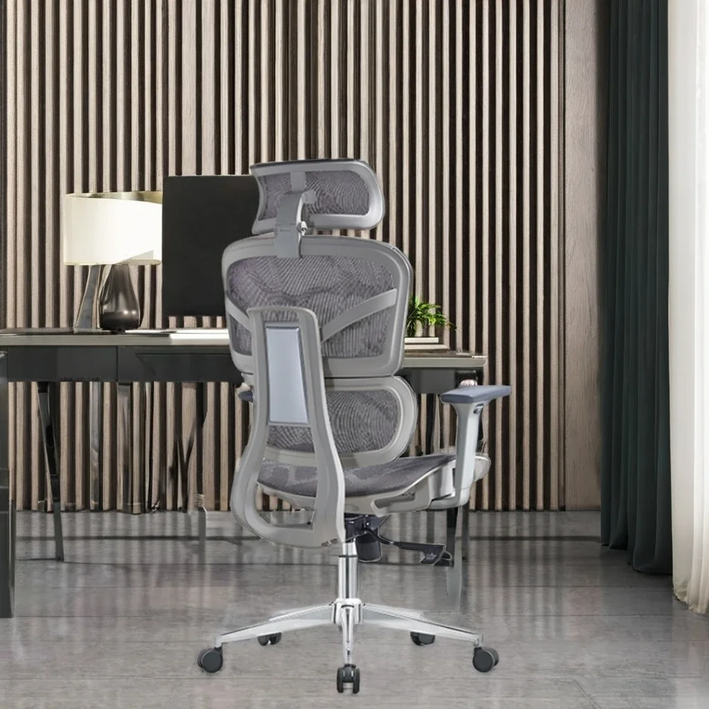 

Ergonomic Executive Office Chair Mesh Task Chair with Adjustable Headrest Swivel Chair for Home Use and Fabric Material