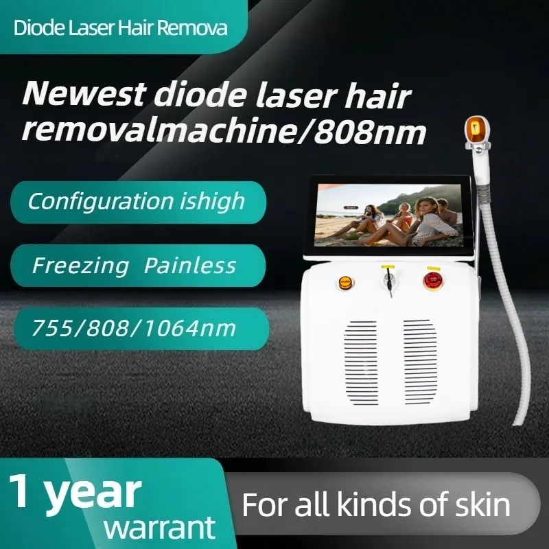 Portable High Power Ice Cooling Triple Laser 755 808 1064 Device Diode Laser 3 Wavelength Painless 808nm Hair Removal Machine