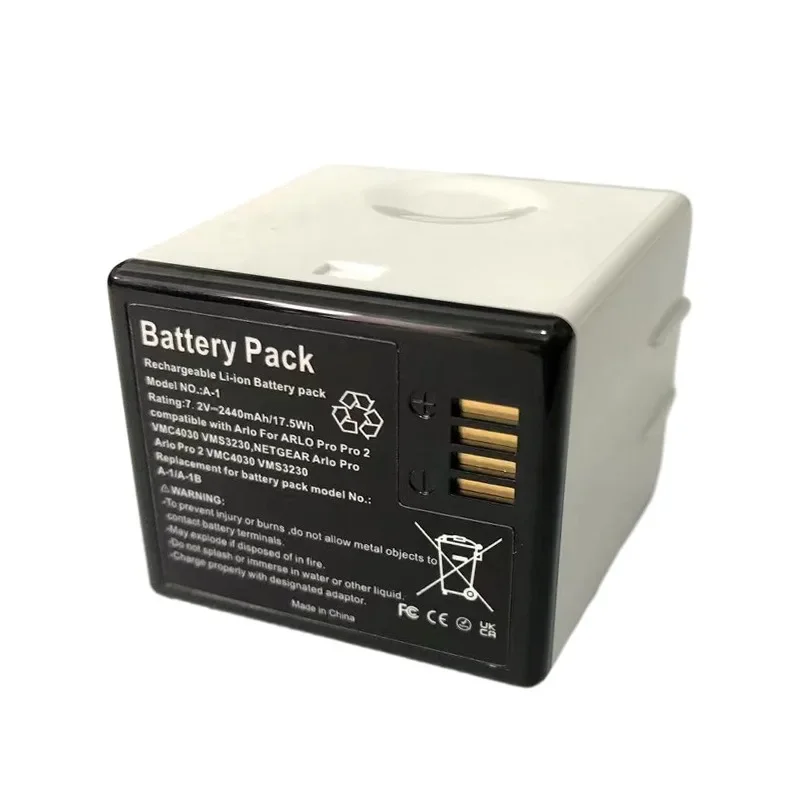 New High Quality Replacement Battery 2440mAh A-1 for ARLO PRO /PRO 2 Security Camera VMA4400 VMS4230P NETGEAR Camera Batteries