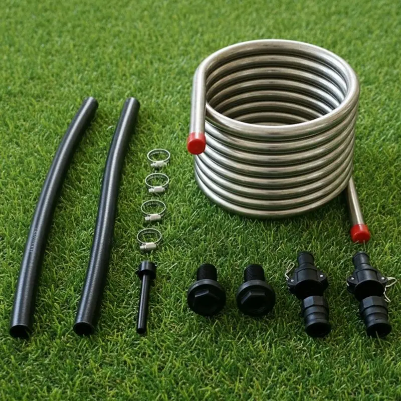Wood Fire Hot Tub Coil Wholesale Custom Length Stainless Steel Coil for Reservoir Quick Heating Camping Heater
