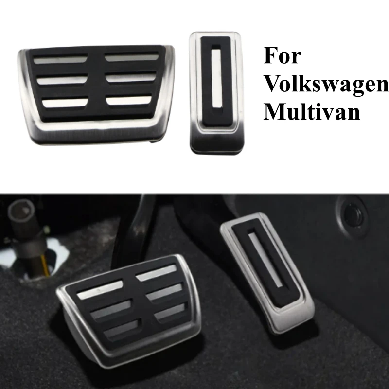 

Stainless Steel Fuel Brake Footrest Pedal Cover AT MT for VOLKSWAGEN Vw Transporter Multivan T5 T6 Caravelle T6 Accessories