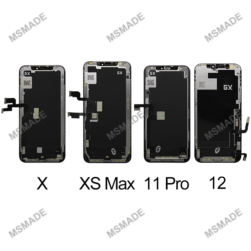 GX For iPhone X XS XR XS Max LCD 11 Pro Max 13 3D Touch Screen Digitizer Panel For 12 Mini 12 12 Pro Max Replacement Parts