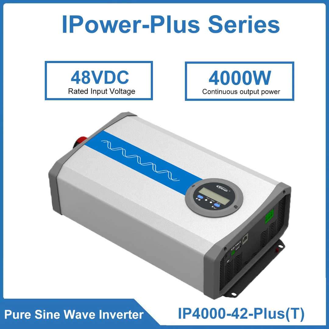 EPEVER IP3000-42-Plus (T) IP4000-42-Plus(T) عاكس للطاقة الشمسية مخرج موجة جيبية نقية للتحكم عن بعد من خلال منفذ RS485