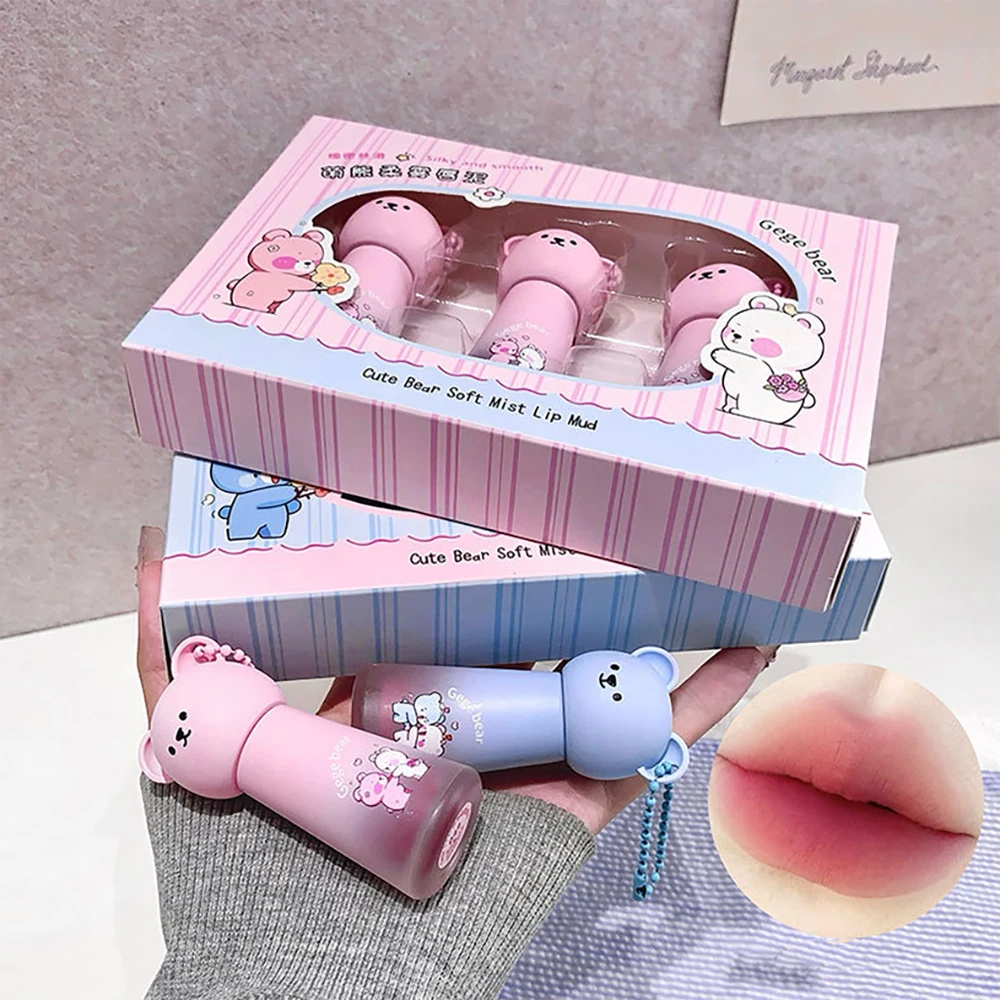 

6 Color Lipstick Lip Moisturizing Soft Mist Matte Lip Gloss Not Fading Easily Sticking Cup Lips Lipstick Makeup Cosmetics