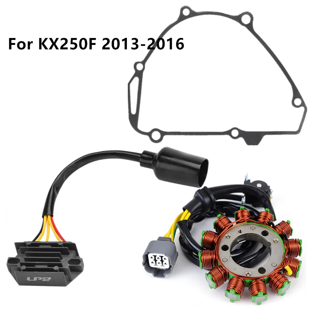 

Stator Coil Rectifier Regulator Gasket For Kawasaki KX250F 2013 2014 2015 2016 KX 250 F
