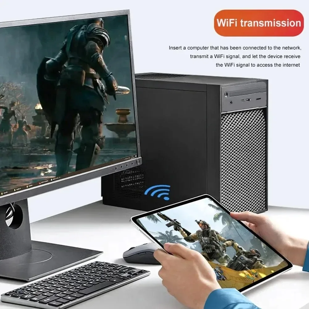 900Mbps USB WiFi 6 Adapter Dual Band 2.4G 5G Wireless Network Card for PC External USB Network Receiver Transmitter Drive Free