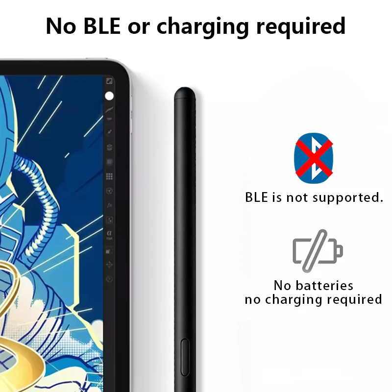 Für Samsung Galaxy Tab S9 / S9 Ultra / S9 FE EJ-PX710: Passiver EMR-Stift mit zusätzlichen Ersatzspitzen (ohne Bluetooth). – Detail 1