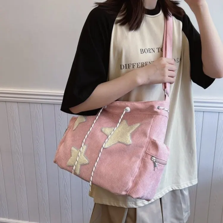 

Stylish Casual Large-Capacity Backpack - Unique Design, Ideal for School, Crossbody Bag with Star Pattern