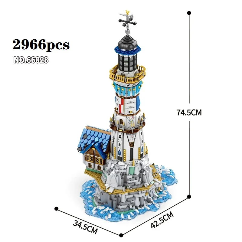 

Hot Sales 66028 Lighthouse 3228pcs Building Blocks Bricks DIY Assembled Model Educational Toy for kids Christmas Birthday Gifts