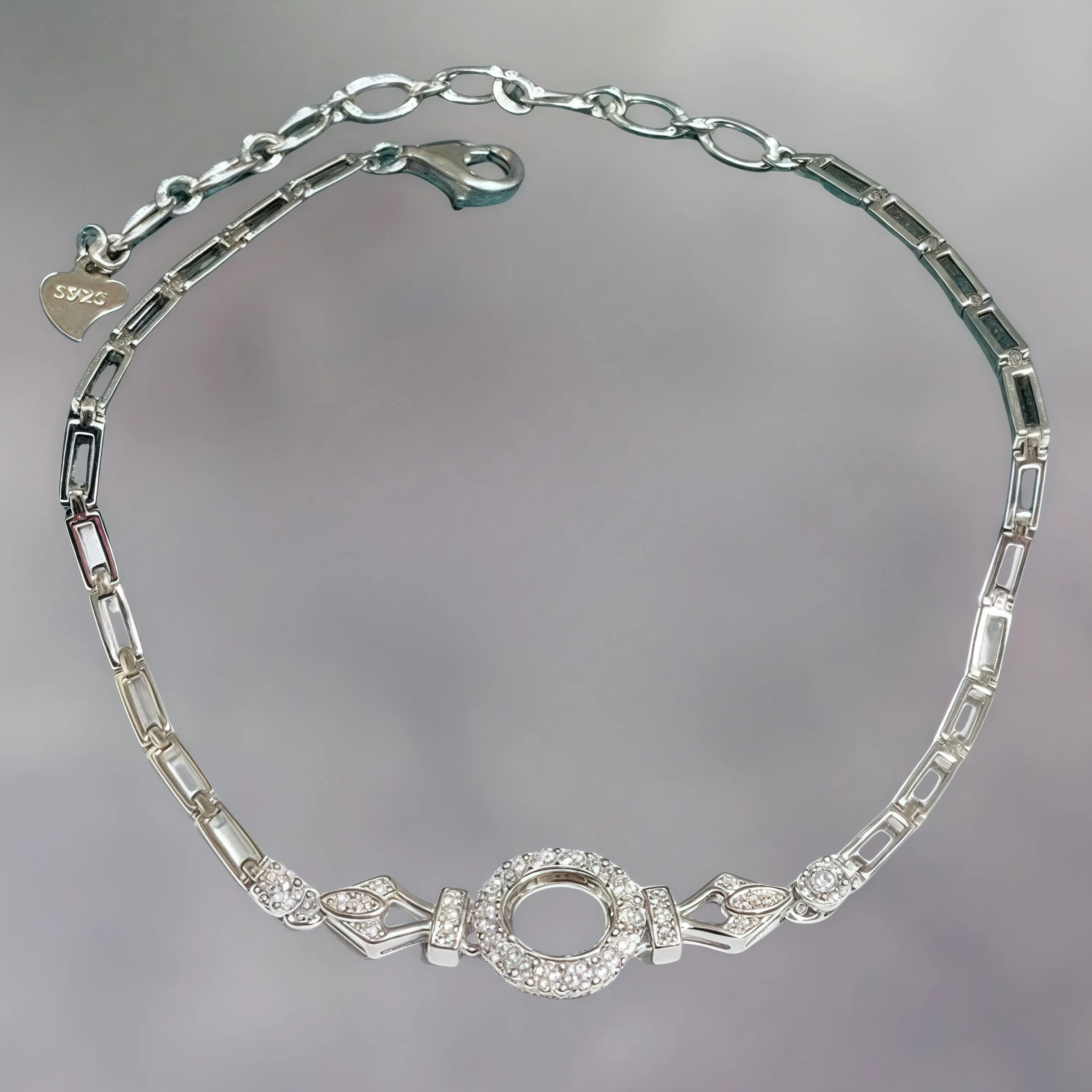 L  S925 Sterling Silver DIY Empty Bracelet Holder Settings 5*6mm Oval Stone Fine Charm Jewelry Design Luxury Zircon for Woman