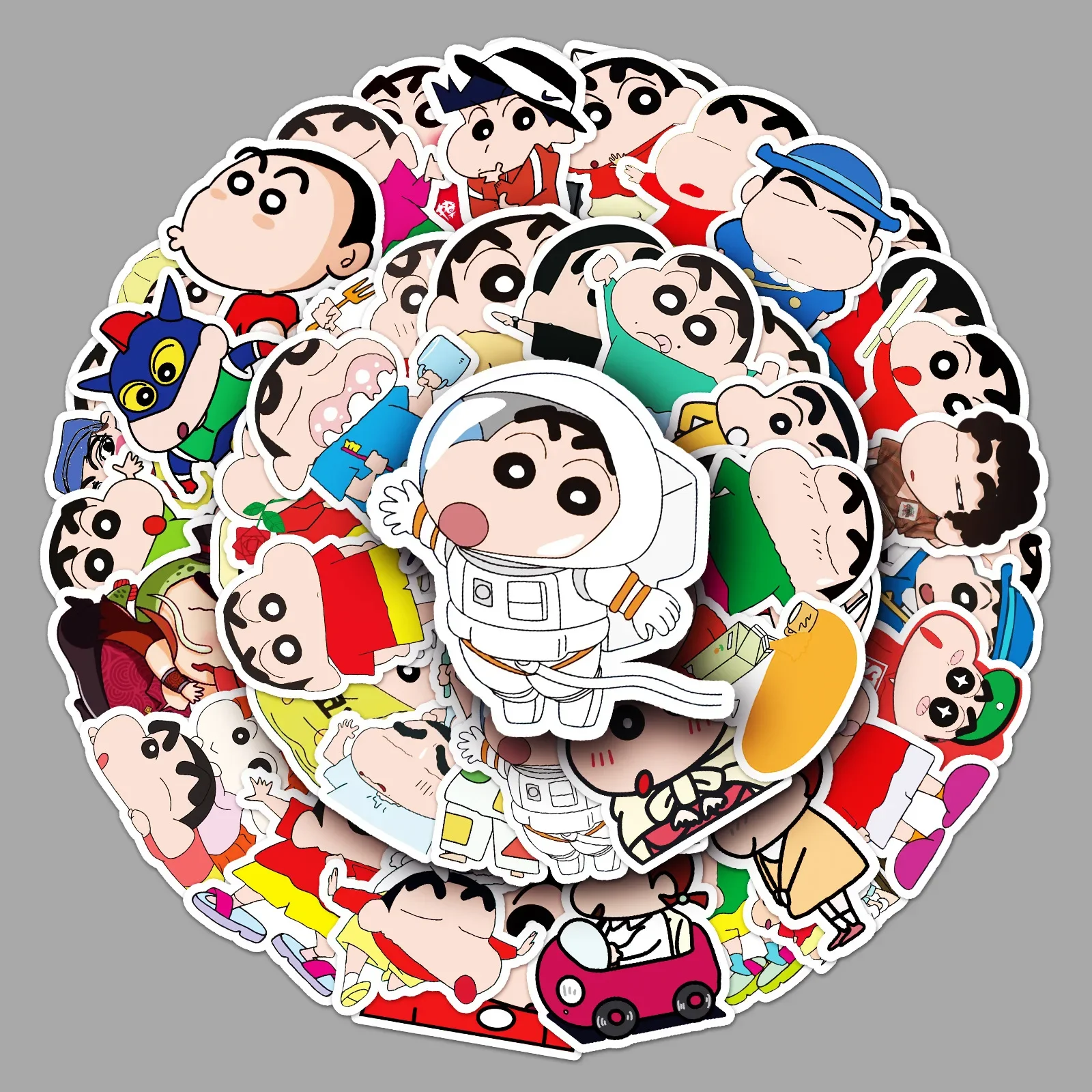 51 Pictures Crayon Shinchan Cartoon Child Suitcase Car Bike Graffiti Water Proof Decor Sticker Diy Material Girl Birthday Gift