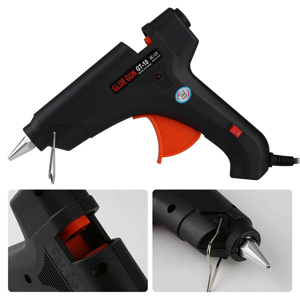 Super PDR 12V Car charger 40W Professional Hot Melt Glue Gun Graft Repair Heat Gun Pneumatic dent repair Tools Hot Glue Gun