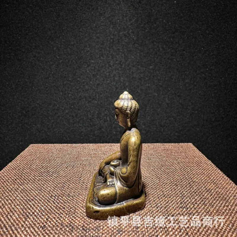 Wholesale Price of Two Pieces Sakyamuni Bhaisajyaguru Antique Crafts Small Tibetan Buddha Statue Desktop Micro-Carved Furnishing