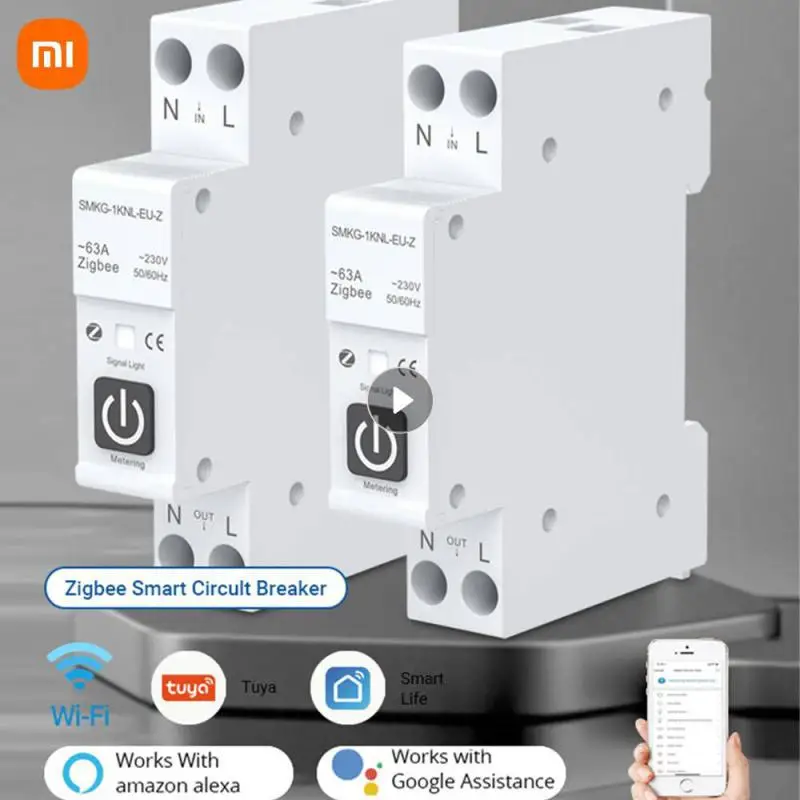 Smart Circuit Breaker With Metering DIN Rail For Smart Home Wireless Remote Control Switch By Smart Life APP