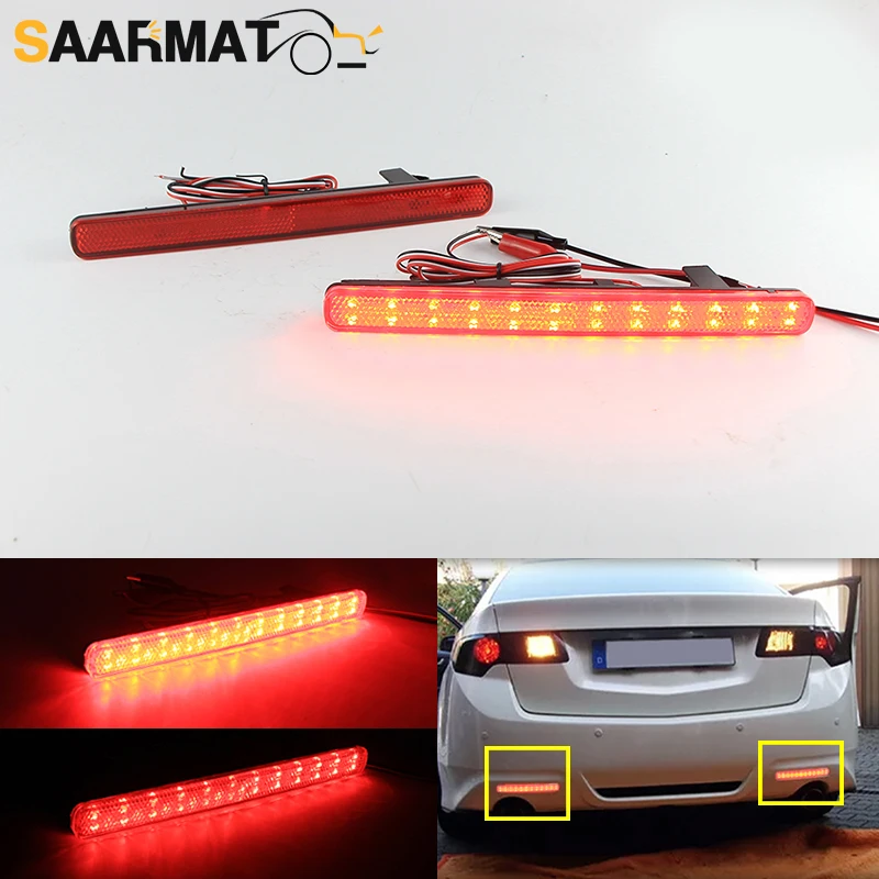 

2PCS For Honda Accord 8 MK8 Saloon 2008-2015 EU Acura TSX Sedan 2009-2014 Version Car LED Rear Bumper Reflector Light Brake Lamp