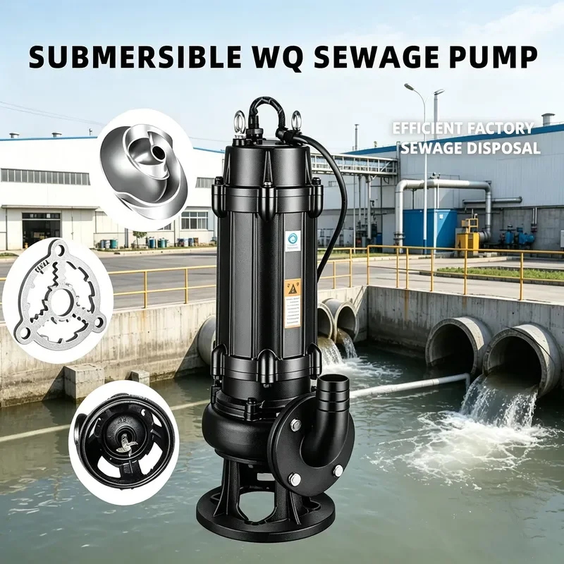 Wholesale 7.5 High Pressure Powerful Submersible Stainless Steel 304 Dirty Water Pump for Garden Pond Sewage Drainage