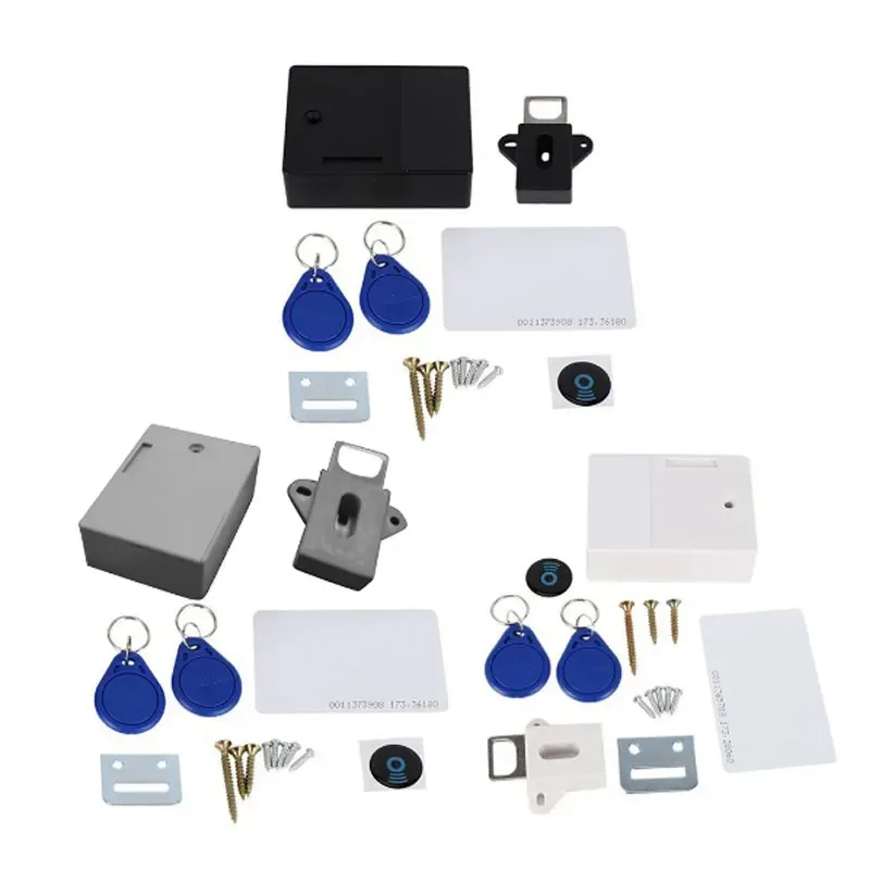 

EM ID Card ABS Material Invisible RFID Smart Cabinet Drawer door Lock Long Sensing Distance No Need Open Hole Hardware