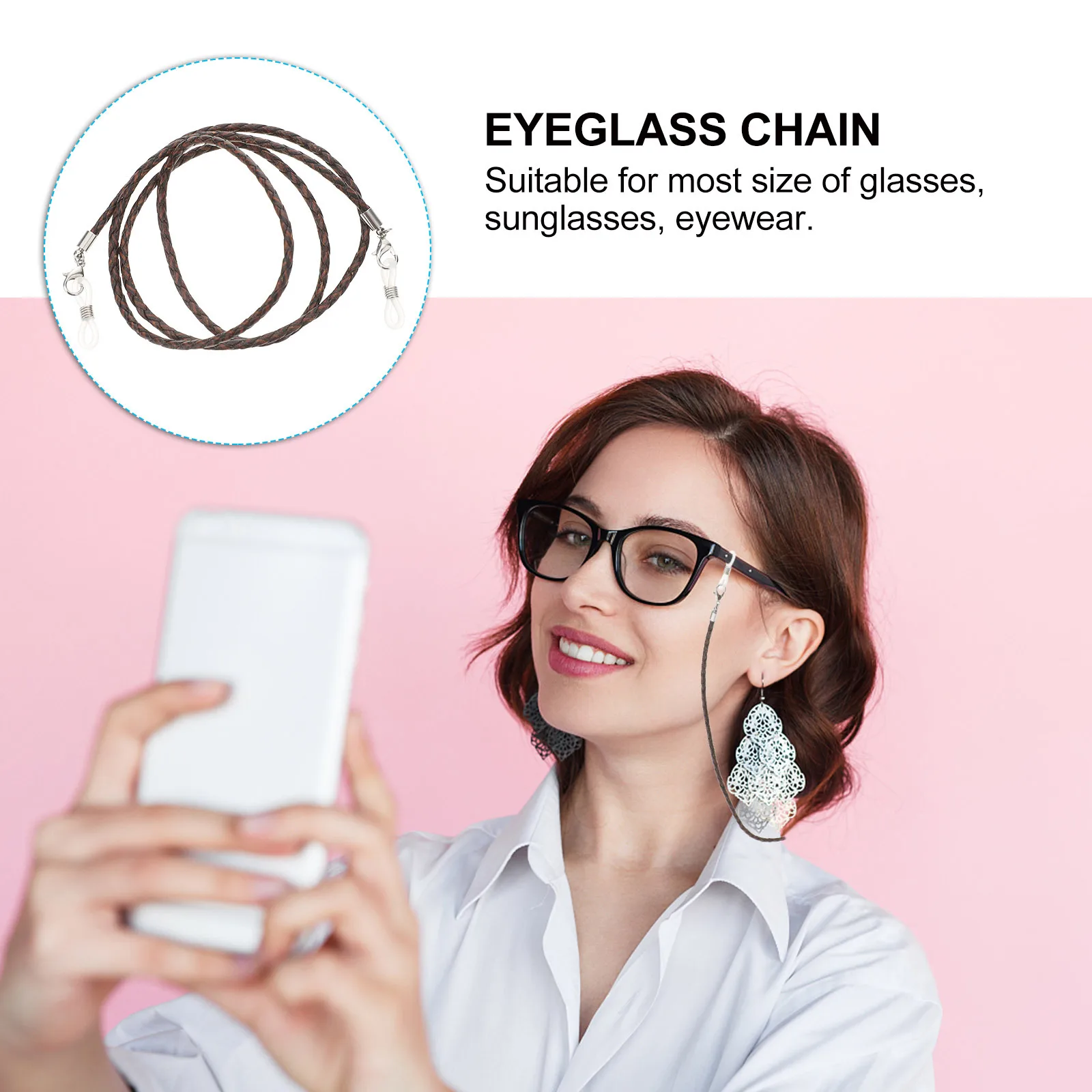 قطعة واحدة من حزام الرقبة خفيف الوزن وناعم ومريح لقناع الوجه وحامل النظارات وسلسلة آمنة مضادة للفقدان للبالغين والأطفال