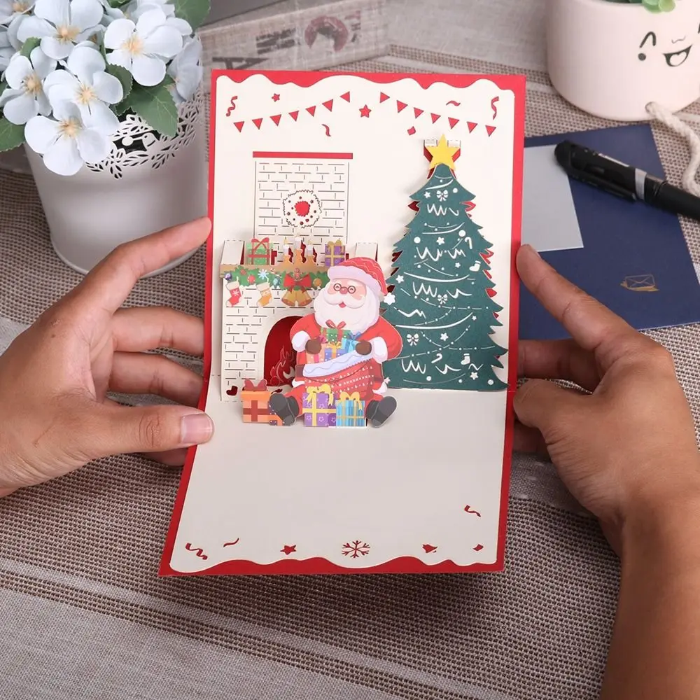 

For Greeting Birthday Xmas Tree New Year Christmas Party Gift Christmas Card Marry Festival Decoration Greeting Cards