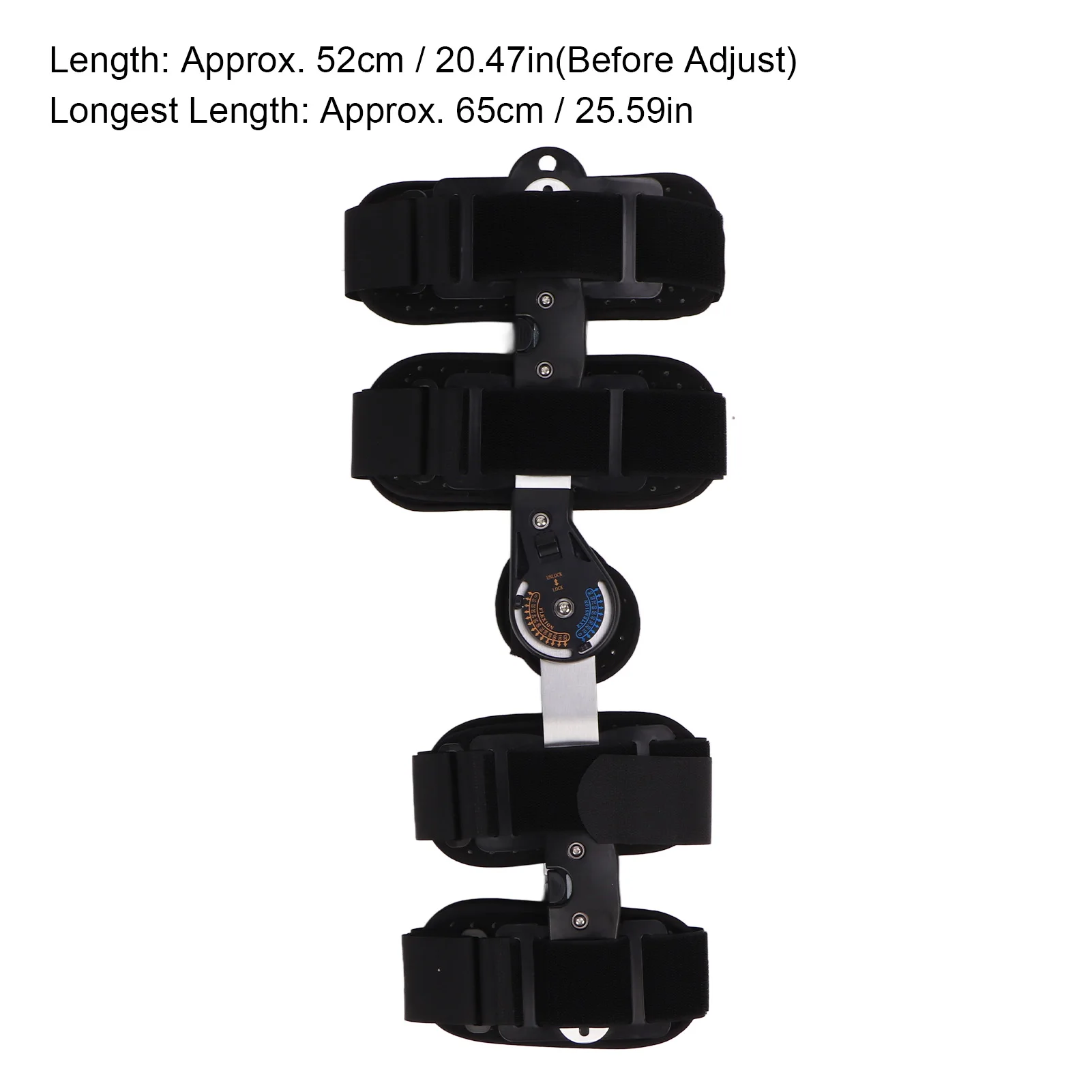 Customizable Knee Support Brace Size Adjust Sponge Lining Aluminum Alloy Patellar Tendon Strap Hinged Knee Stabilizer