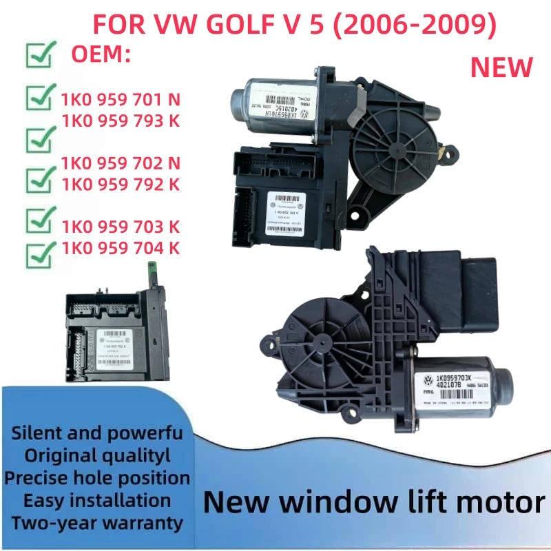 Image of Für VW GOLF 5 V Fensterhebermodul 1K0959701N 1K0959793K 1K0959702N 1K0959792K 1K0959703K 1K0959704K Vorne und hinten 2006-2009