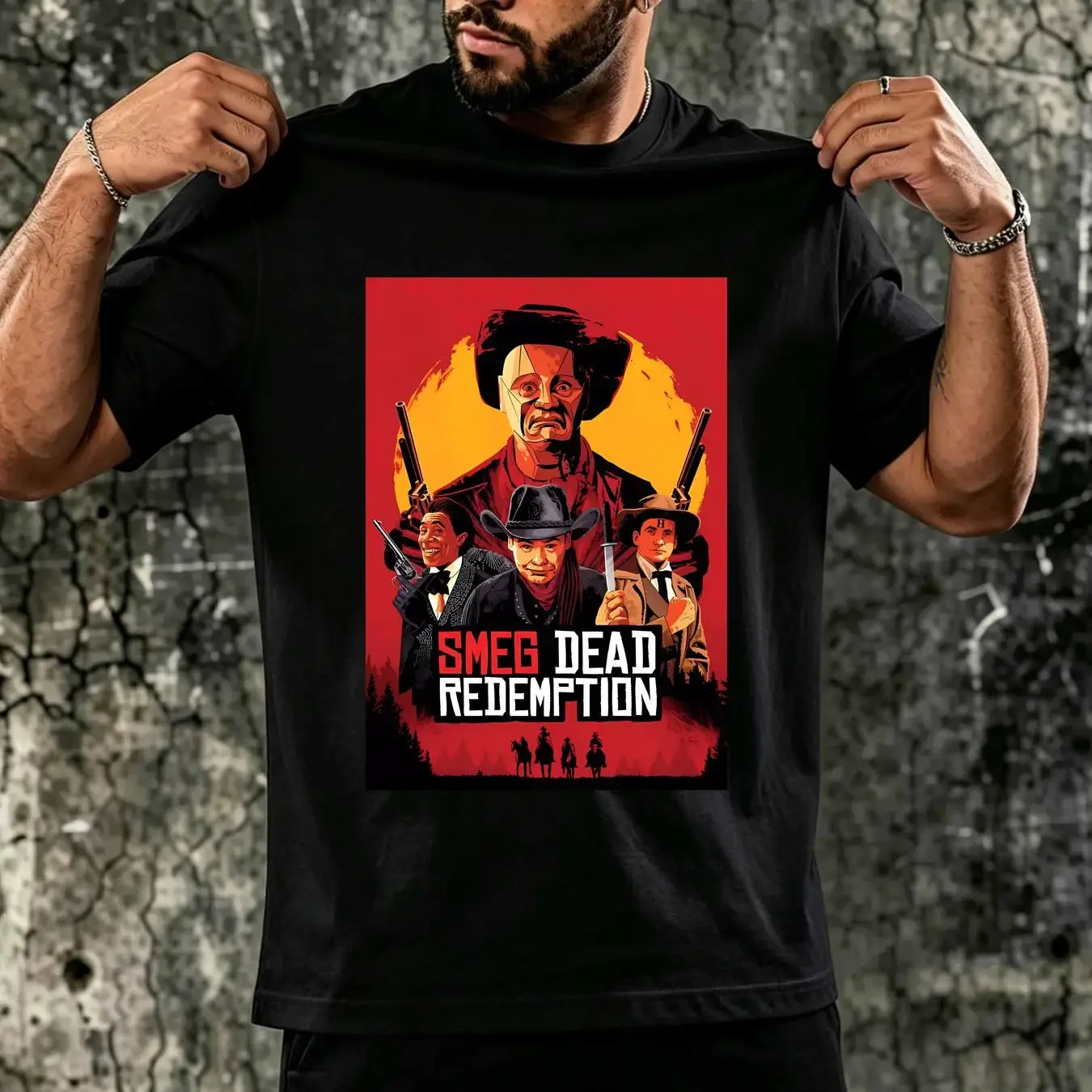 washed T Shirt SMEG DEAD REDEMPTION Red Dwarf Classic vintage Washed Slightly Casual fashion Stretched streetwear Unisex homme